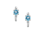 Ellipse Blue Topaz Earrings