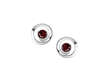 Curling Garnet Earrings