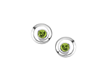 Curling Peridot Earrings