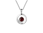 Curling Garnet Necklace
