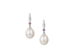 Helios Freshwater Pearl & Pink Sapphire Earrings