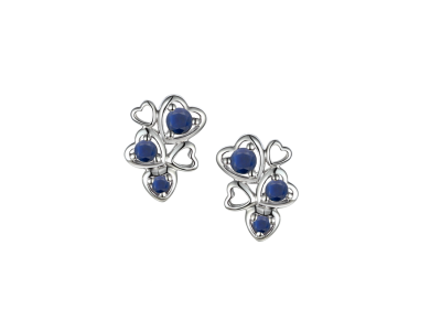 Blue Love Hearts Earrings